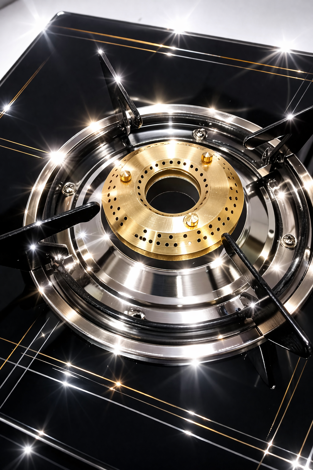 2 Burner Black Glass Gas Stove - Image 3