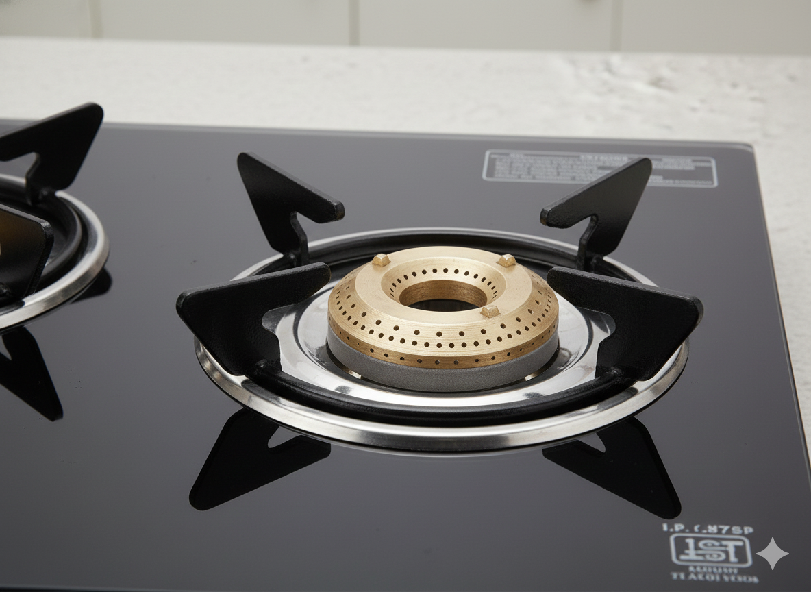 3-Burner Black Glass Top Gas Stove - Image 7
