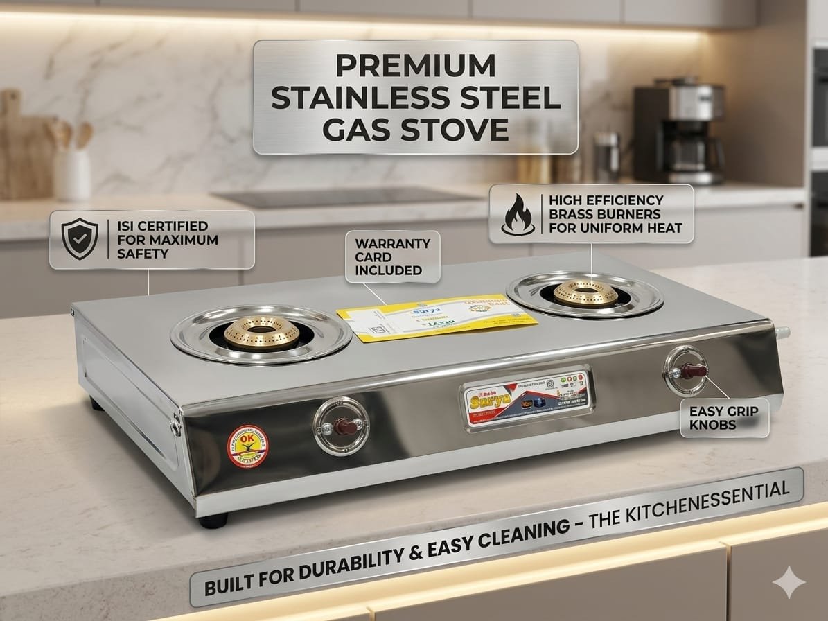 Surya Lava 2 Burner Gas Stove - Image 3