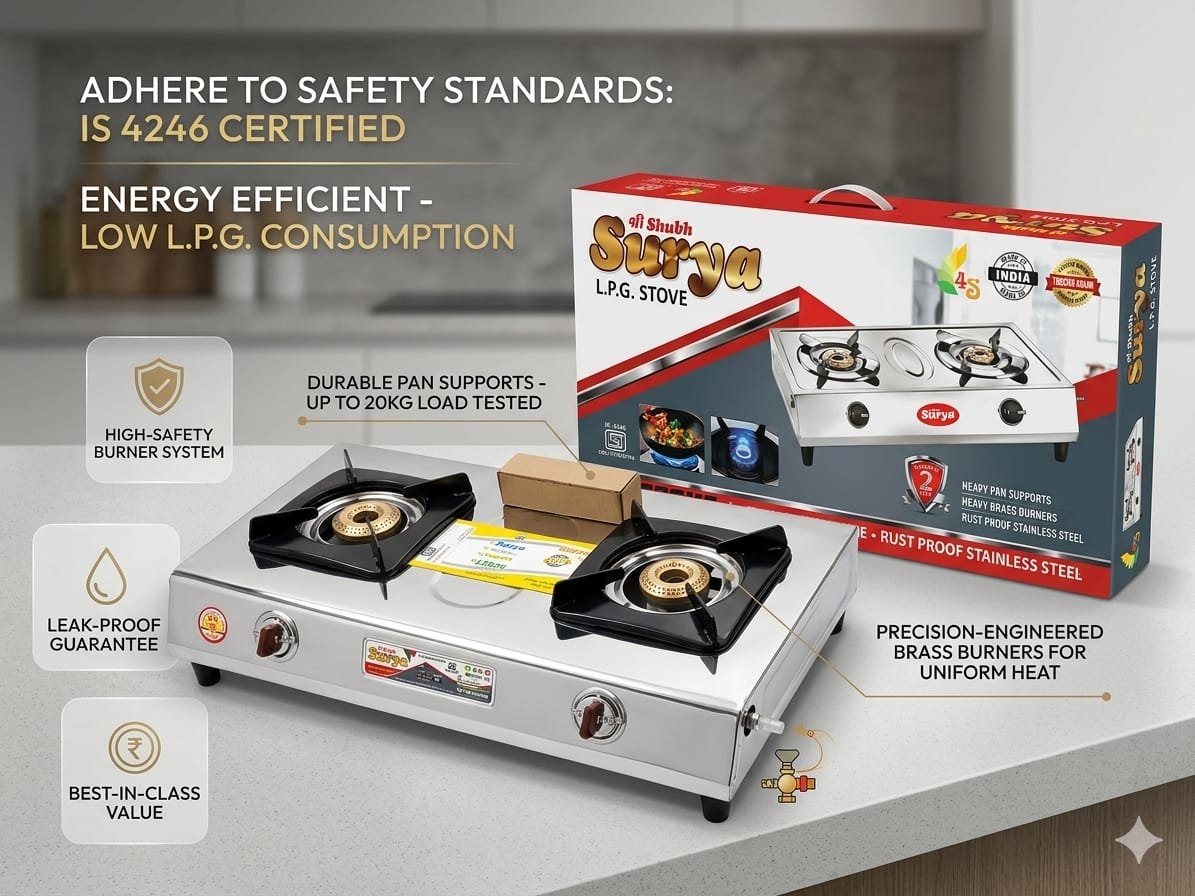 Surya Lava 2 Burner Gas Stove - Image 4
