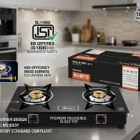 2 Burner Glass top Gas Stove